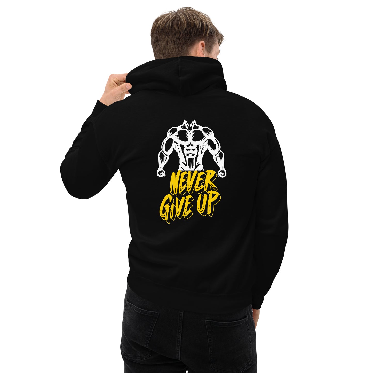 Unisex-Kapuzenpullover - Never give up
