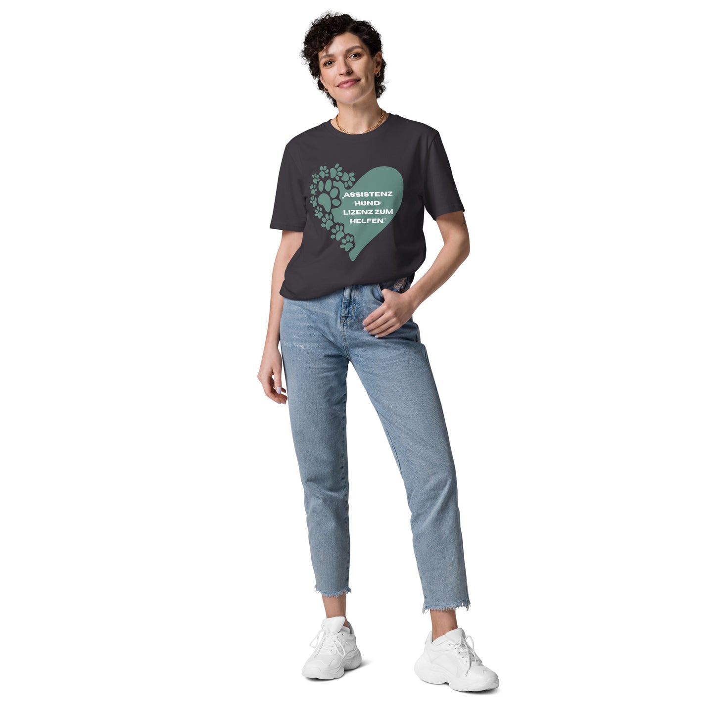 Damen-Bio-Baumwoll-T-Shirt - Assistenzhund Lizenz zum Helfen