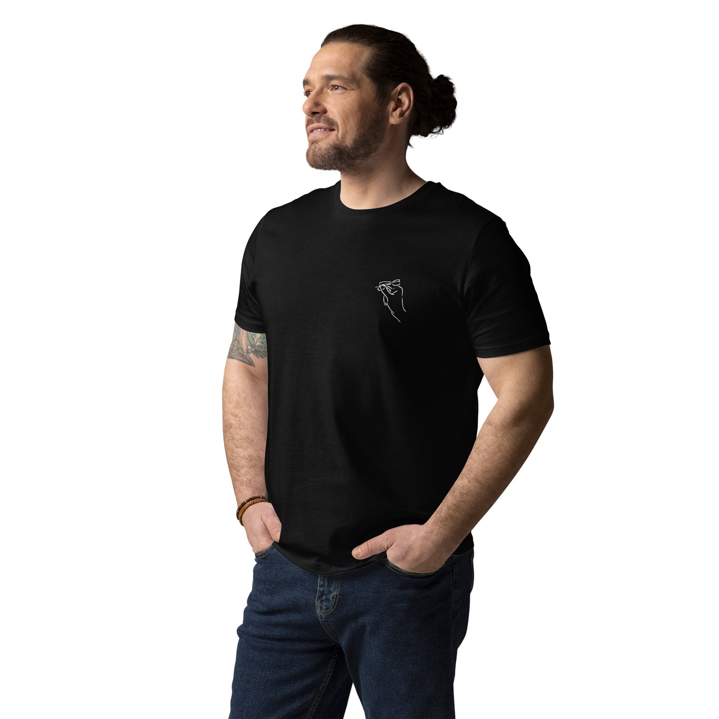 Unisex-Bio-Baumwoll-T-Shirt - Dart 180 schwarz