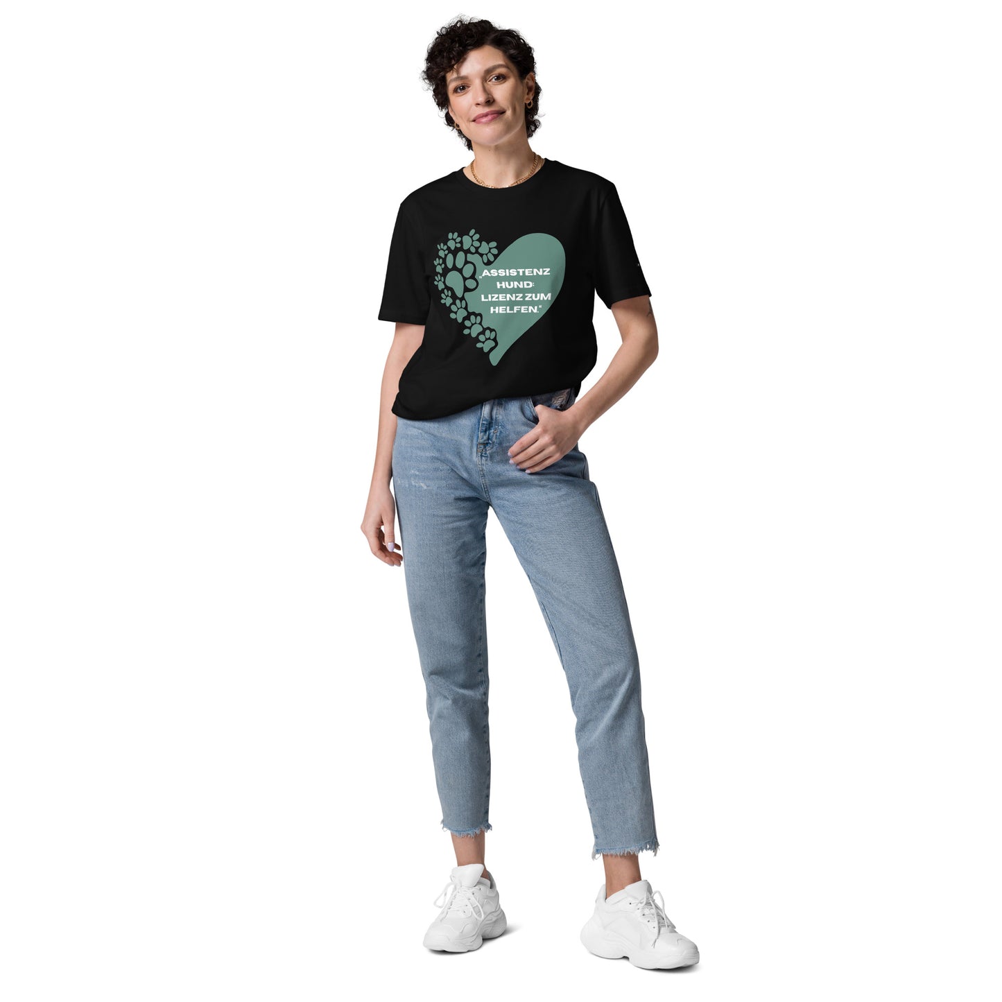 Damen-Bio-Baumwoll-T-Shirt - Assistenzhund Lizenz zum Helfen