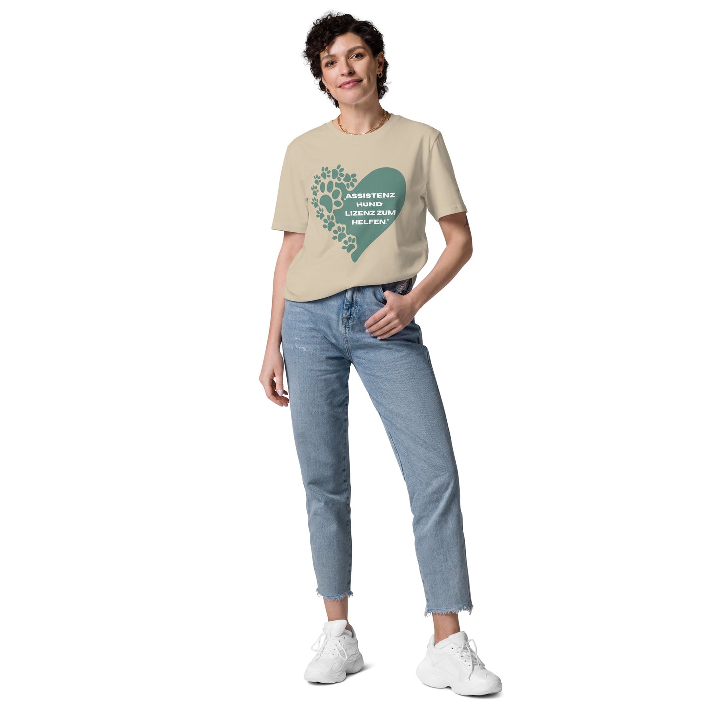 Damen-Bio-Baumwoll-T-Shirt - Assistenzhund Lizenz zum Helfen