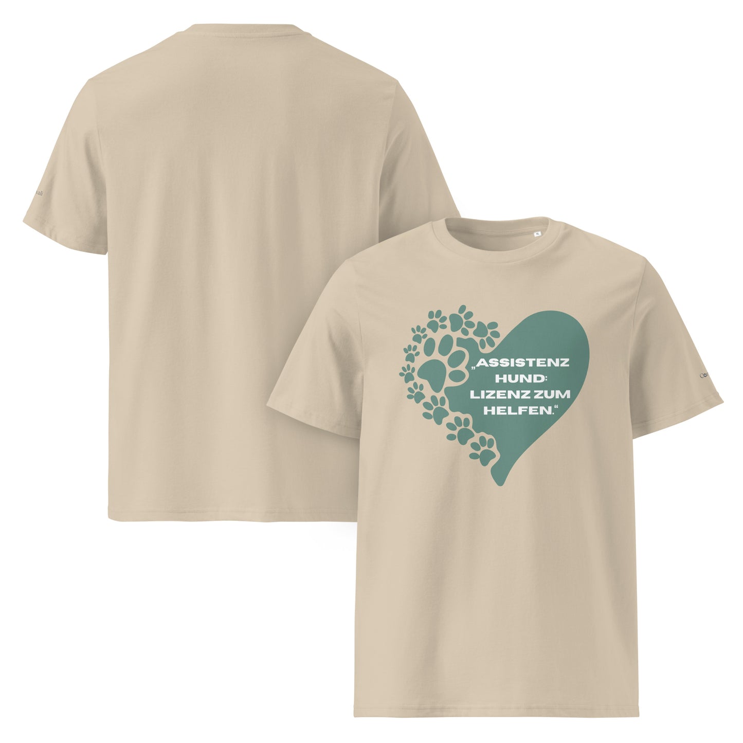 Damen-Bio-Baumwoll-T-Shirt - Assistenzhund Lizenz zum Helfen
