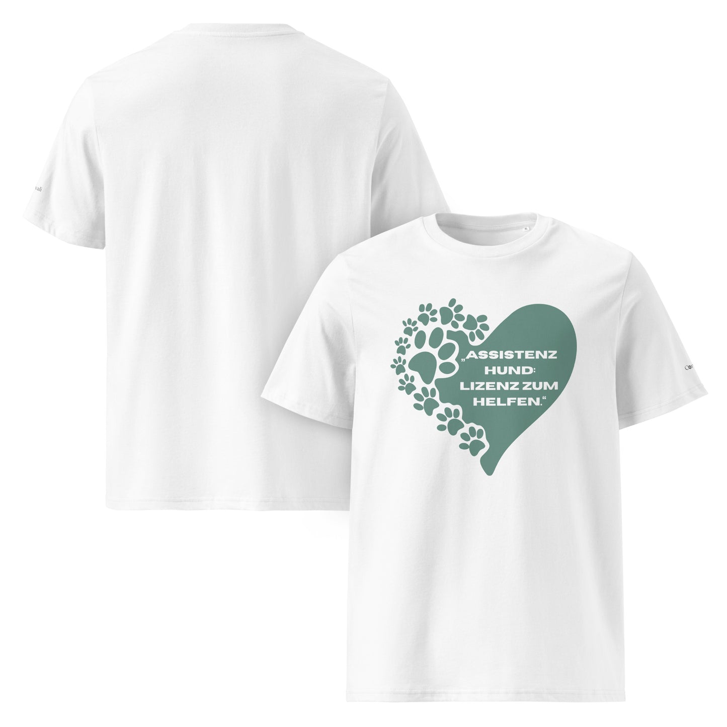 Damen-Bio-Baumwoll-T-Shirt - Assistenzhund Lizenz zum Helfen
