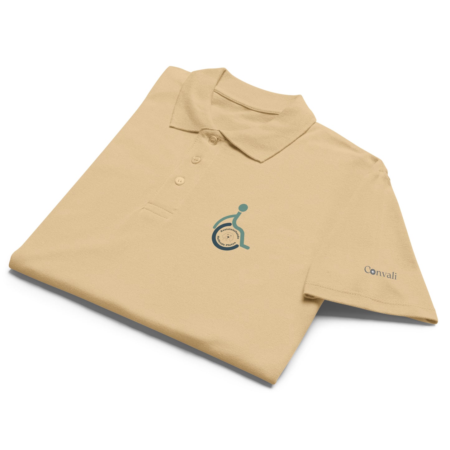 Premium-Piqué-Poloshirt- Helfende Pfoten