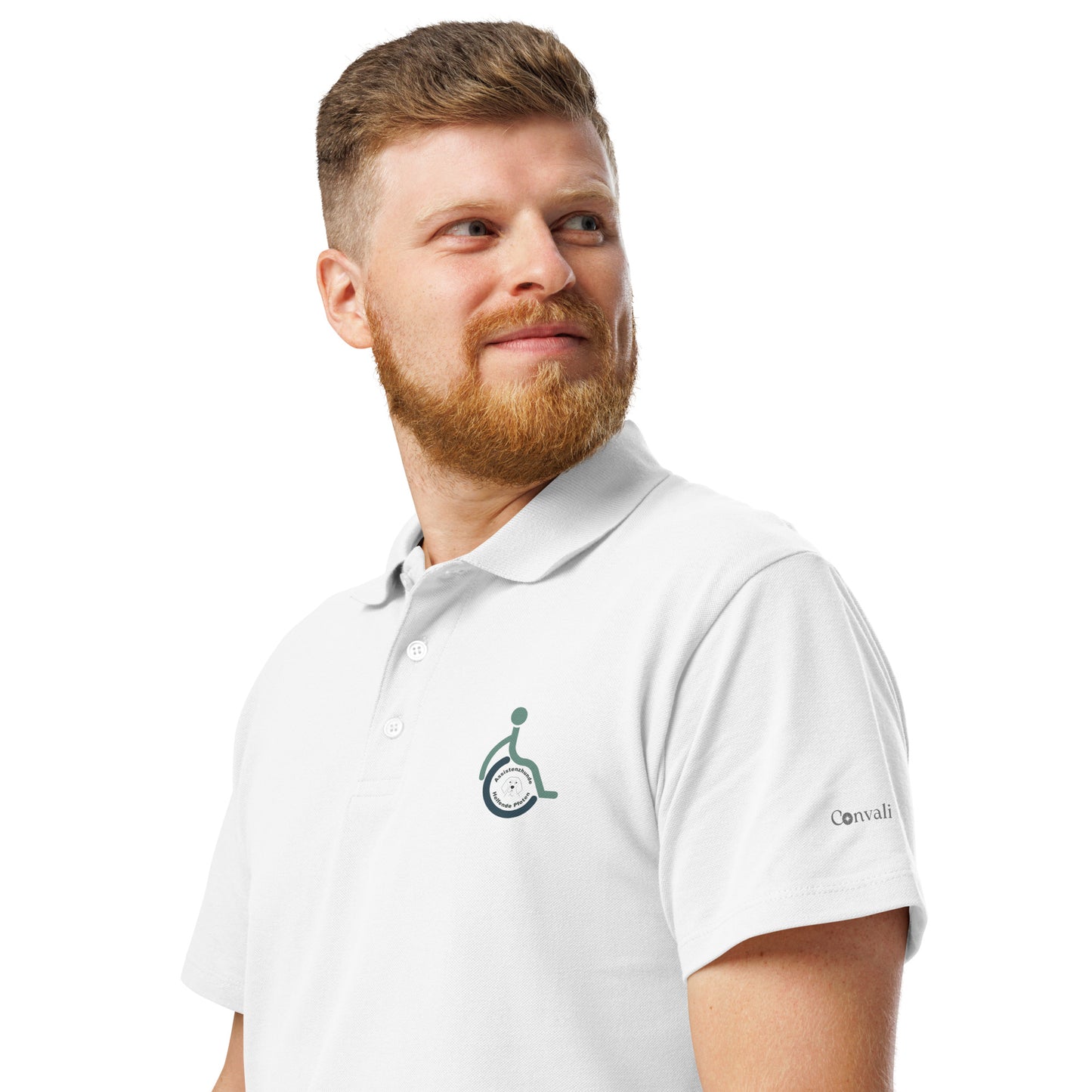 Premium-Piqué-Poloshirt- Helfende Pfoten
