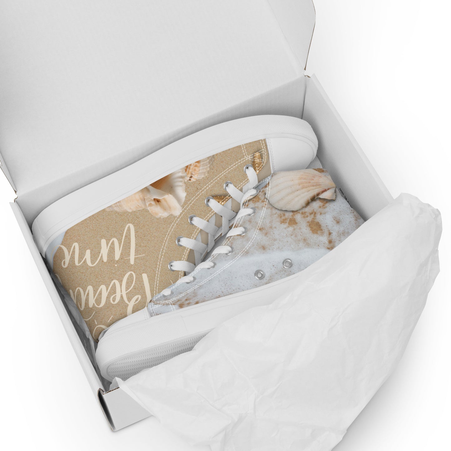 High-Top Leinenschuhe für Damen - Beach Time