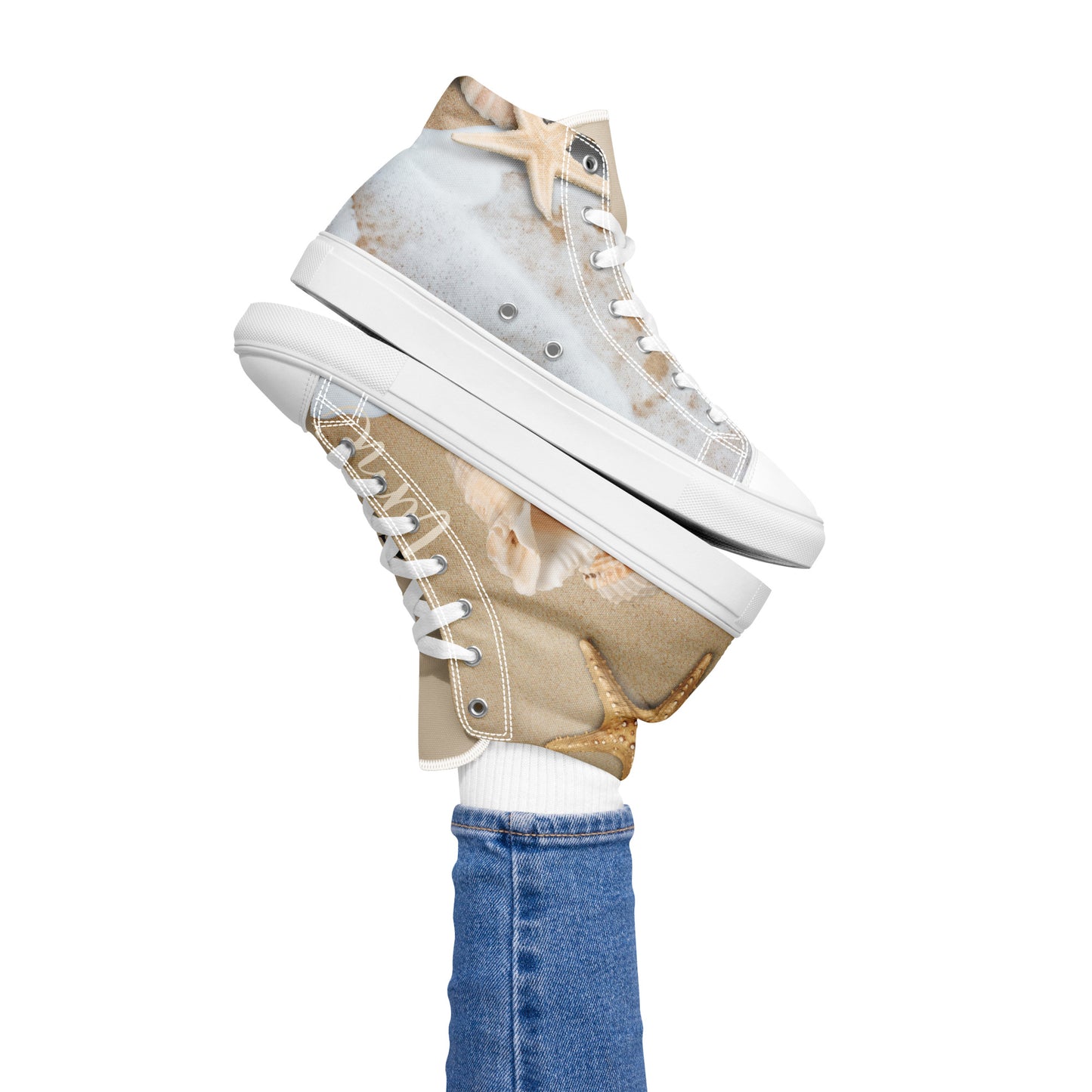 High-Top Leinenschuhe für Damen - Beach Time